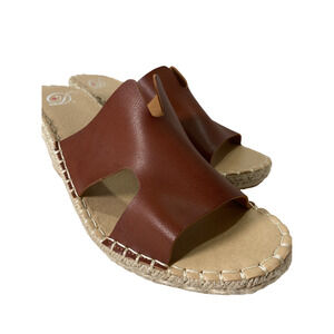 Boho D Heart Womens 10 Espadrilles Wedge Caramel Cottage Open Toe Sandals